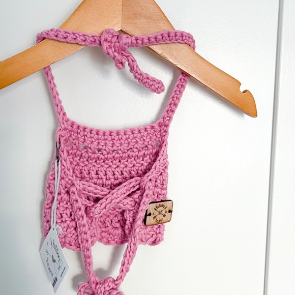 Ella | Crop Top - Pima Cotton Top, Baby Crochet Crop Top, Summer Crochet Crop - Picture 5 of 9